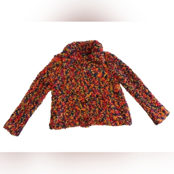 Desigual Putney Knitted Short Jumper Marbled Multi-Coloured Longsleeve Large - Picture 7 of 10